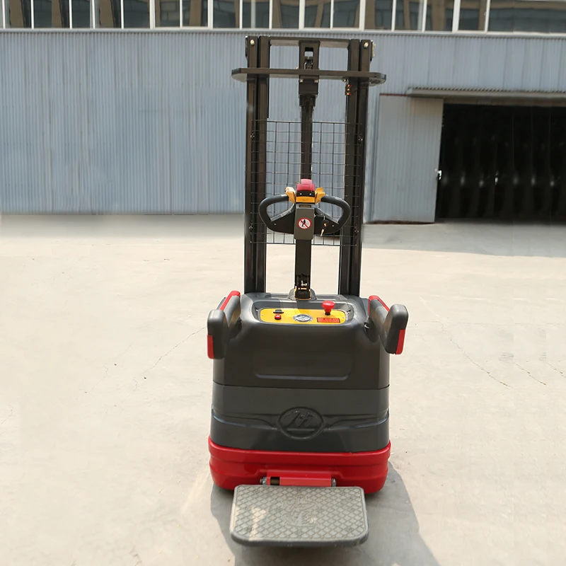 Chinese factory hot selling small 3 meters full electric pallet type stacker hydraulic lift all terrain 1.5 tons 2 tons portable