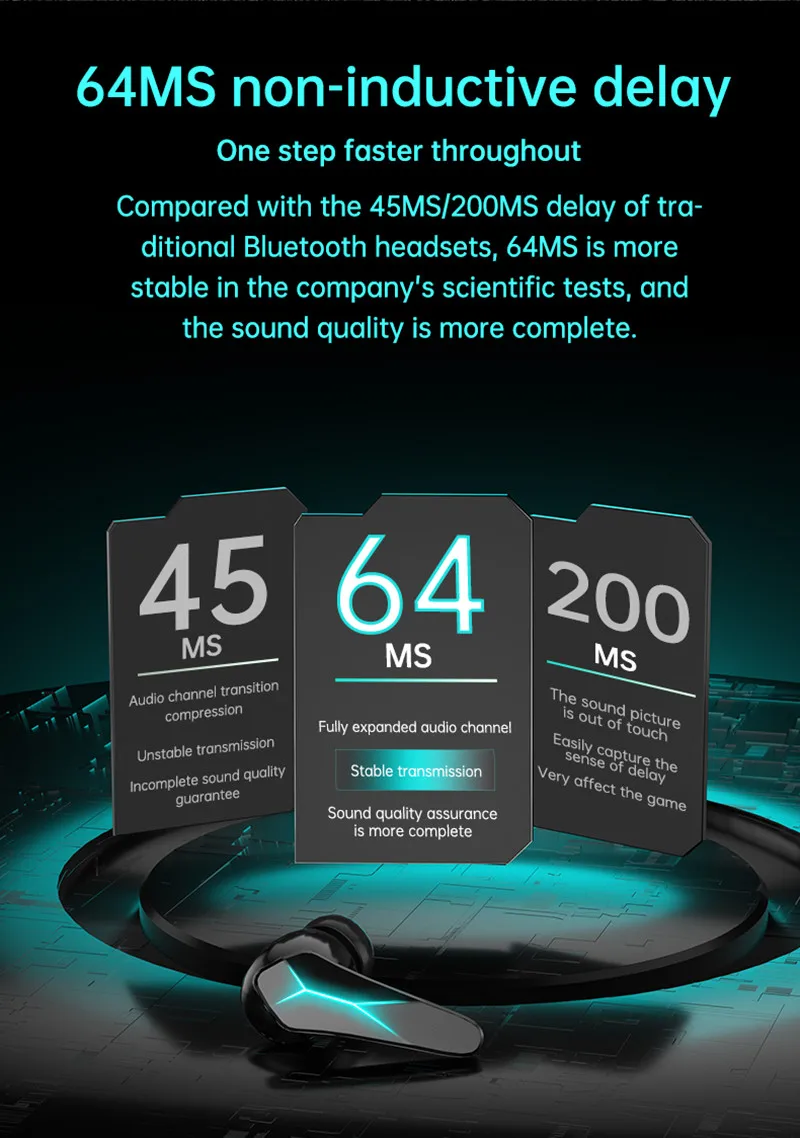 cheap anc tws active noise cancelling eradphones wireless gaming headphones x7