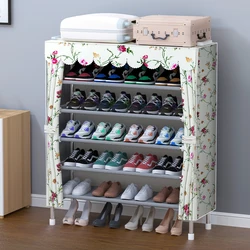 Korean portable boutique 5 tier stainless steel display shoe rack storage shoes shelves organizer stand  for sneakers