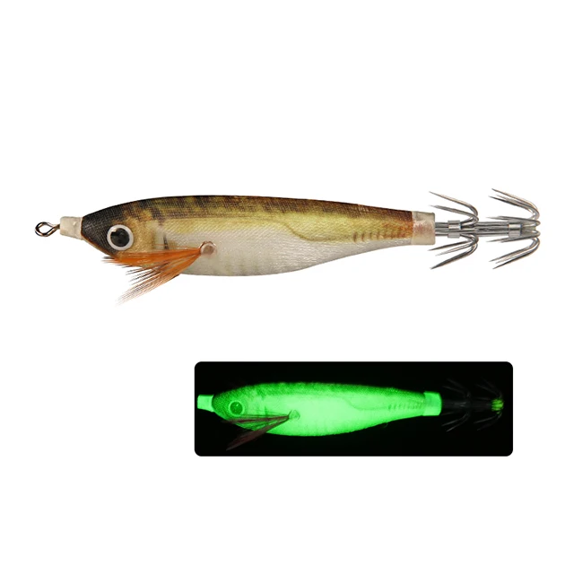 Factory Sale 11cm 10g Glow Squid Float Rig Build in Sound Beads Sharp Umbrella Needle Luminous Body Jiggers EGI Shrimp