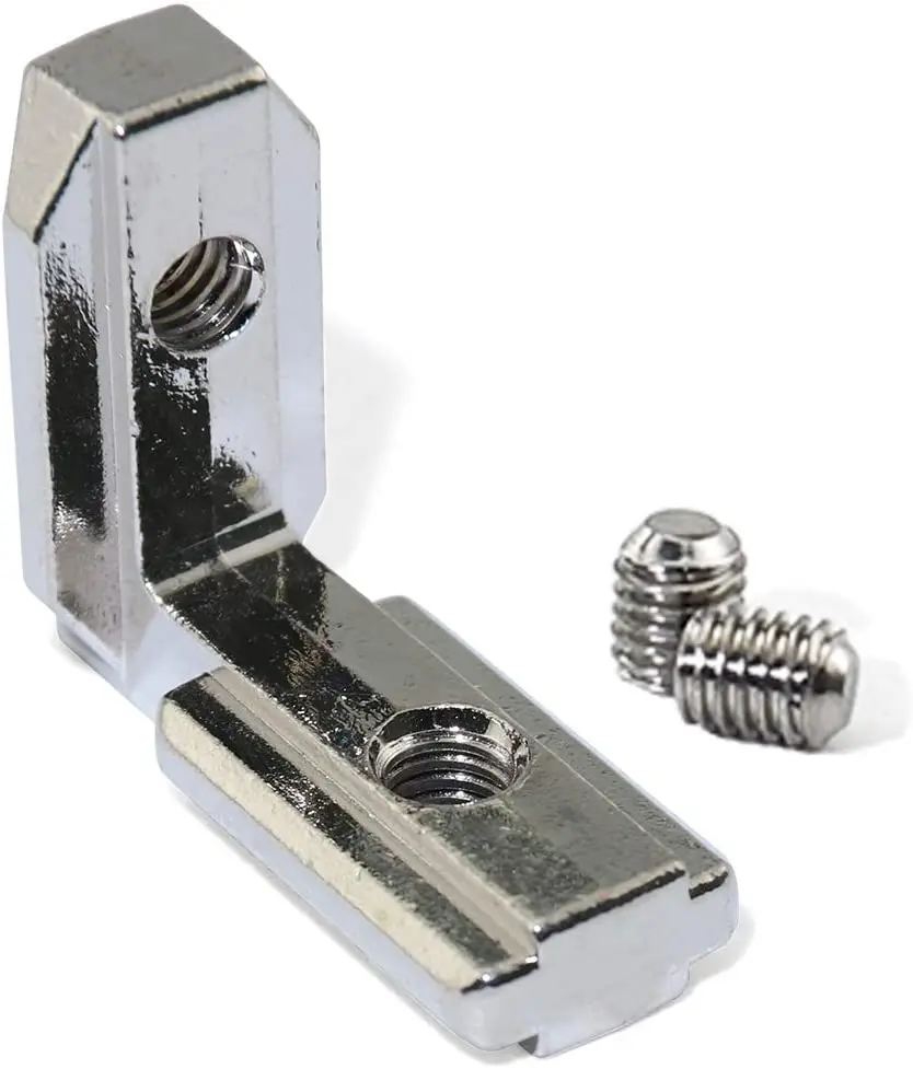 T Slot L Shape Interior Inside Corner Joint Bracket for European Standard Aluminum Extrusion Profile 4545 Series Slot 10mm