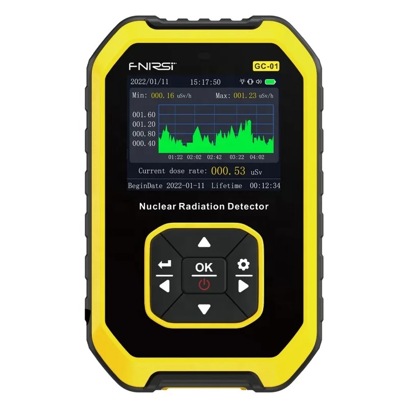 Counter Nuclear Radiation Detector Radiation Dosimeter with LCD Display Portable Handheld Beta Gamma X-ray Rechargeable