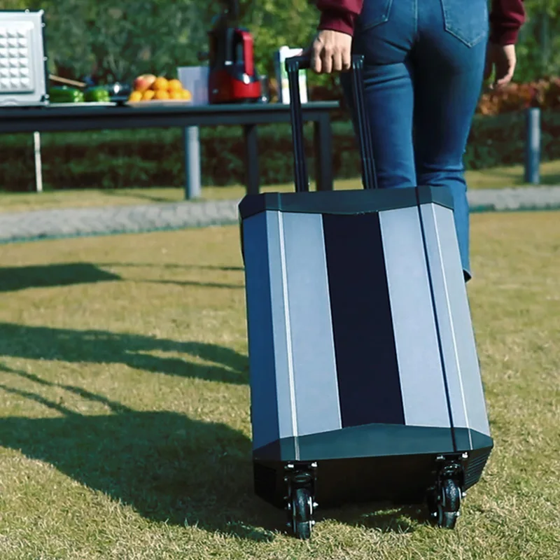 2024 2500w solar energy storage LiFePO4 battery for outdoor and camping  Emergency power supply withe 4 wheels easy to carry