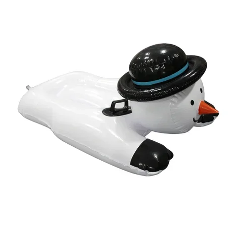 Winter Outdoor Party Inflatable Snowman Sledding Tube for Kids PVC Material Ski Board Snow Sled Towable Function