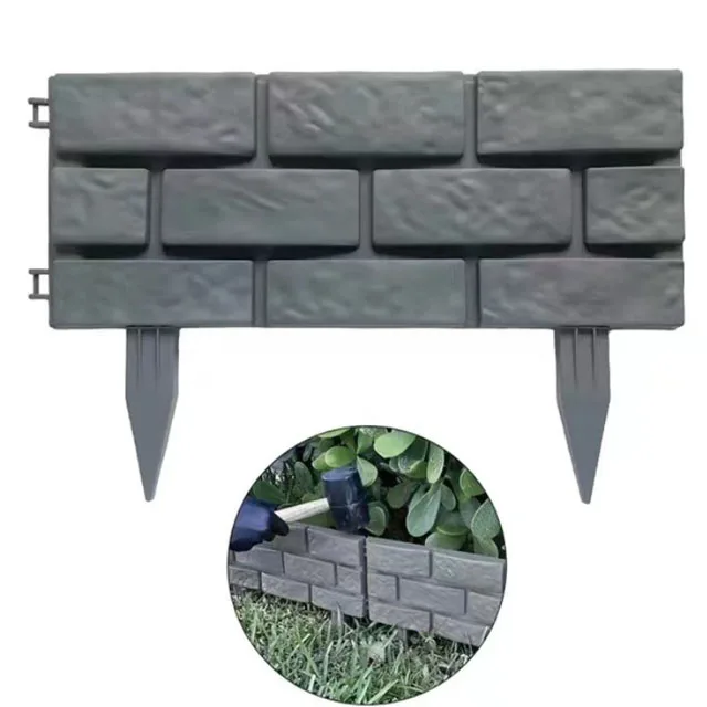 Lawn or Flower Bed Border Simply Hammer in Using the Attached Stakes Garden Fence Edging