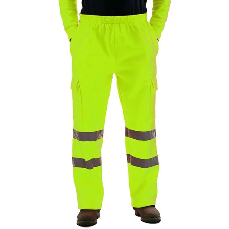 Safety Work Trousers Multi Pockets Work Pants Men Reflective Hi Vis Workwear Trousers High Quality Customized Cargo Trouser