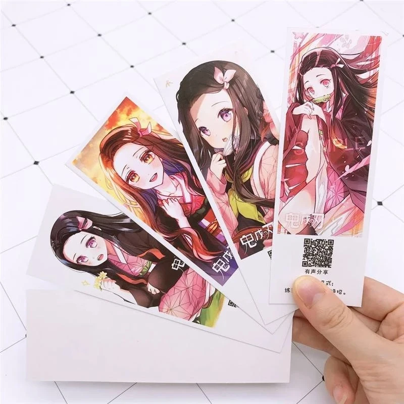 Custom Anime Demon Slayer Kimetsu No Yaiba Bookmarks Message Card Book Notes Paper Page