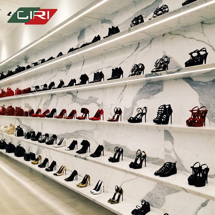 CIRI Custom Commercial Double Side Shop Shoe Rack Floor Middle Island Sneaker Display Sport Shoe Shelf for Store