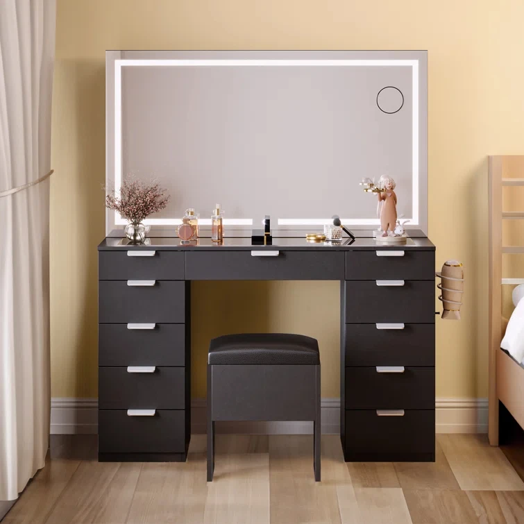 Wholesale Products Wardrobe Bedroom Furniture With Mirror Floating Vanity Bathroom simple wood dressing table designs