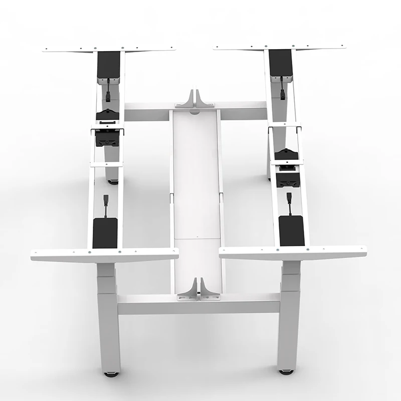 4AF3-2 Four Leg Office Workstation Desk Electric Table Height Adjustable Ergonomic Desk For 2 Person Standing Desk Frame