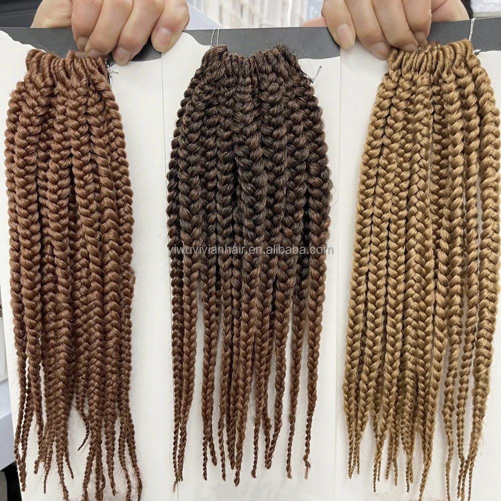 Viivian hair Wholesale12 INCHES 15 Strands 2X Box Braids jumbo Crochet Hair Extensions Senegalese Twist Crochet Braiding Hair Ex
