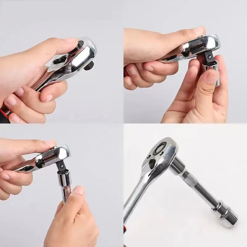24PCS  Iron Mechanic Tool Set Socket Wrench Set Combination Ratchet Spanner Hand Tool Sets
