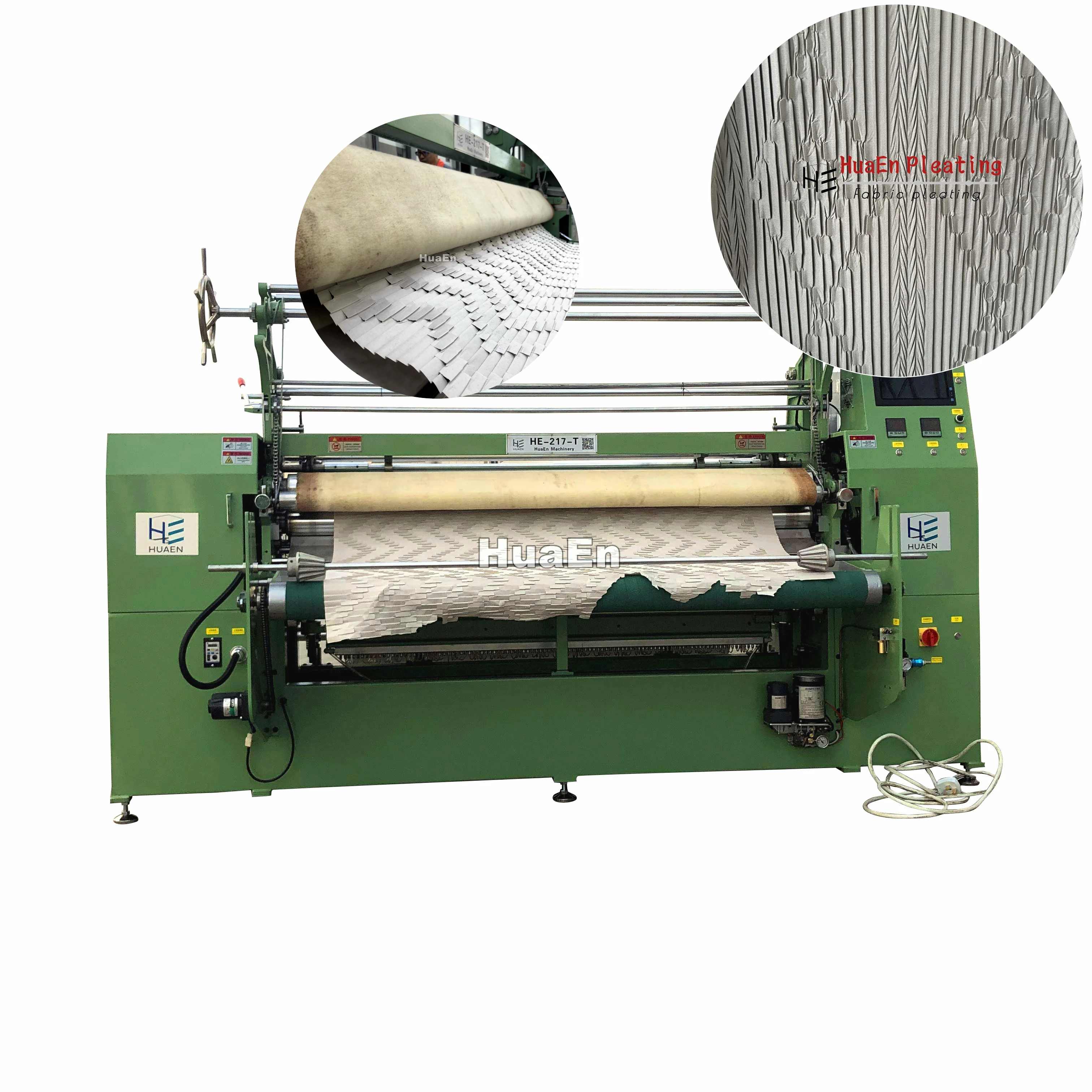 Manufacturer HuaEn Flat Side Bamboo Zigzag 100 Kinds of Pleat Designs HE-217-T Fabric Jacquard Machine for Pleating