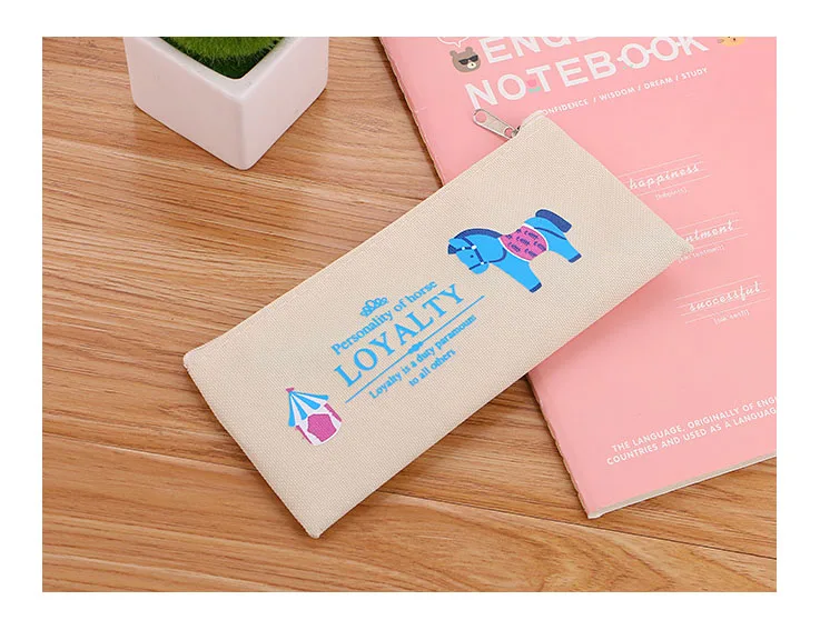 Wholesale Multi-color Cheap Price Factory Direct Sale Creative Cartoon Cute Oxford Pencil Case