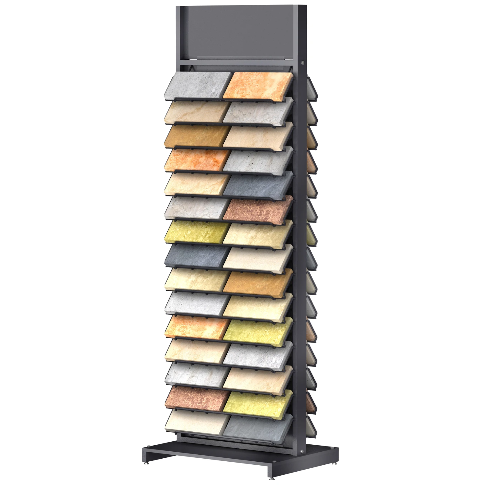 Customized Quartz Metal Granite Stone Marble Tile Display Ceramic Rack