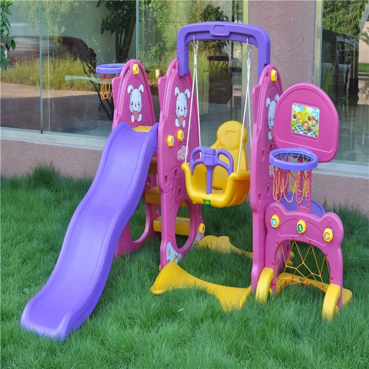 Home Set Kid Slide & Swing Play Sets Oem Style Good Adjustable