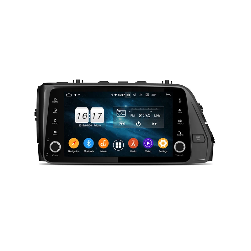 KLYDE KD-9633 PX5 Android 10 видеорегистратор для автомобиля навигация gps устройства слежения 9 дюймов HYUNDAI Verna