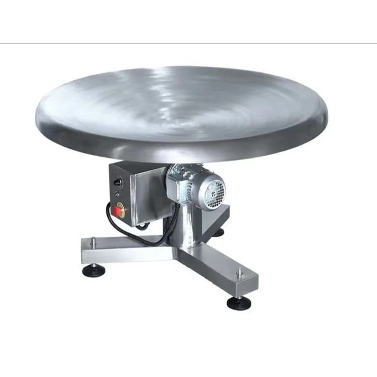 1.2m/1.5m/2m diameter Stainless Steel Electric Motorized Rotating Round Packing Table