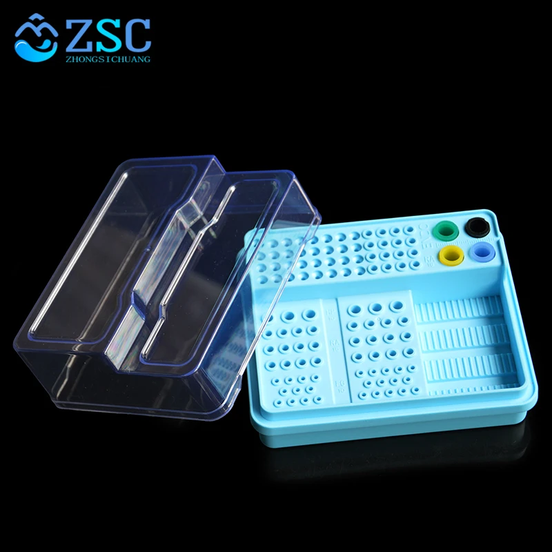 Dental Multi-function plastic box dental disinfection box burs holder endo box