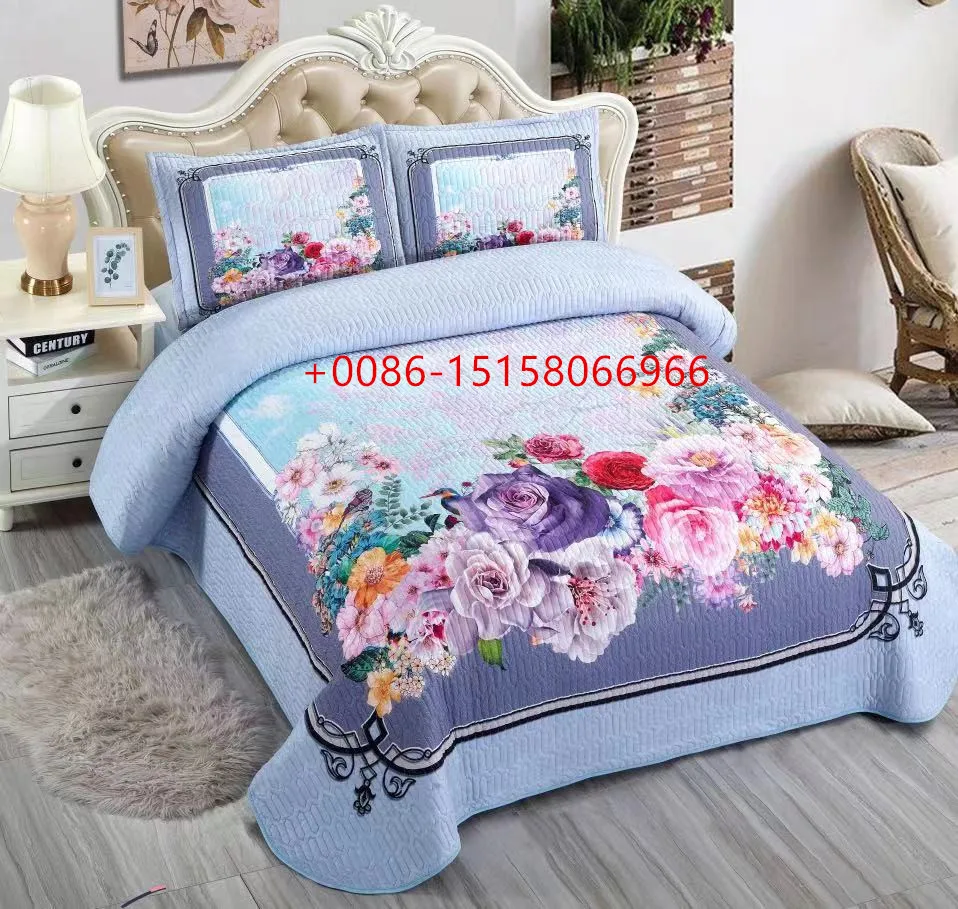 3D digital print  bedspread bedding set designer quilt bedding set