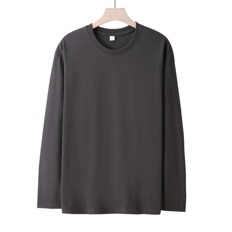 high quality long sleeve plain blank CVC cotton men t shirt
