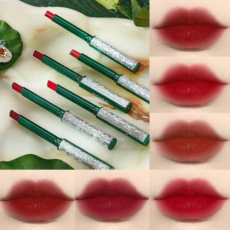 High Quality 6 Colors Lipstick Silky Sexy Red Lipstick Private Label Cosmetic Stylish Matte Moisturizing Lipstick