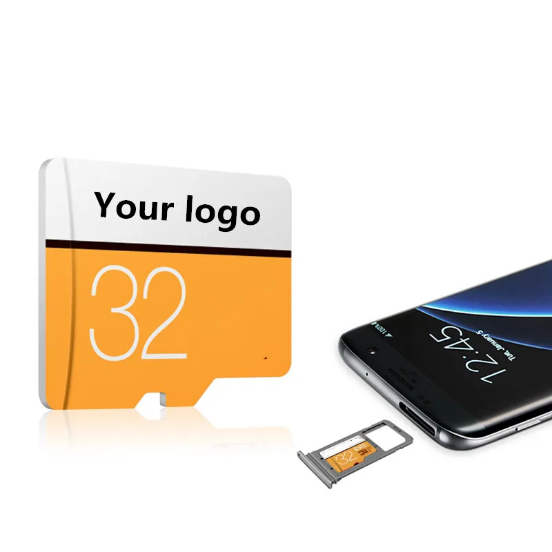 Карта памяти с реальным объемом 32 ГБ, 64 ГБ, 128 ГБ, SD-карта с индивидуальным логотипом, 16 ГБ, 8 ГБ, TF-карта для Samsung