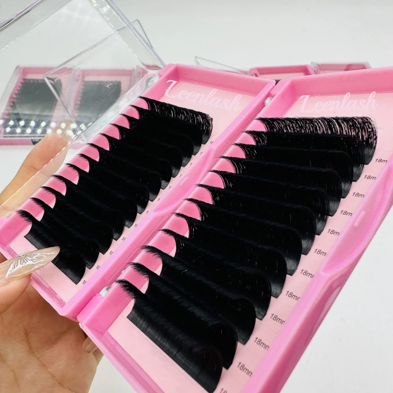 Cashmere Lash Extensions Tray 02 0.03 0.05 Premium Matte Black Volume Lash Trays Wholesale 8 25 Eyelash Extension Supplies