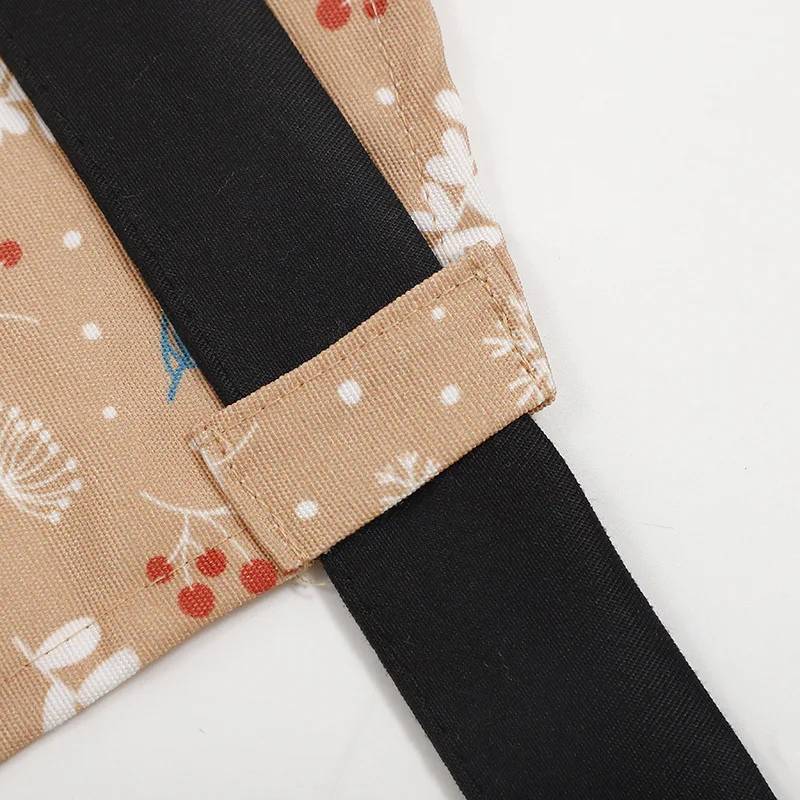 Wholesale Restaurant Print Polyester Waiter Salon Apron Cute Christmas Apron