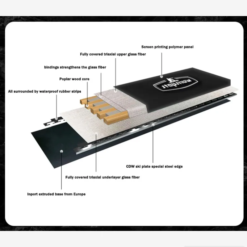 Professional Wood Ski Set for Adult Winter Outdoor Sports Custom Logo Wholesale Price Advantage for Freestyle for Child