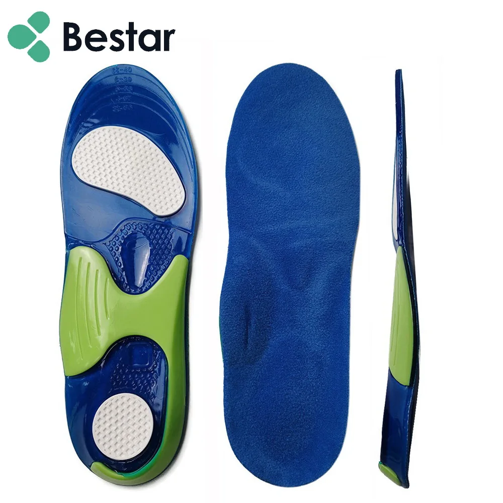 Silicone Gel Insole For Men And Women Basketball Shoe Good Bounce Performance Gel Insoles Tpe Gel Arch Support Comfortable