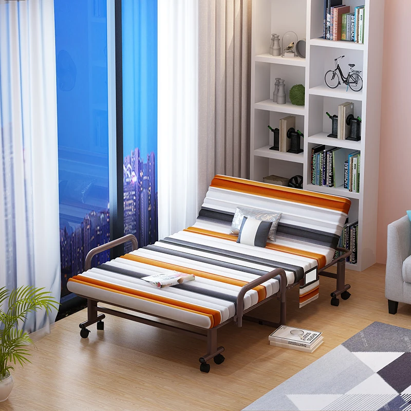 Multi-function home office nap single double wall beds sofa chair metal folding  bed