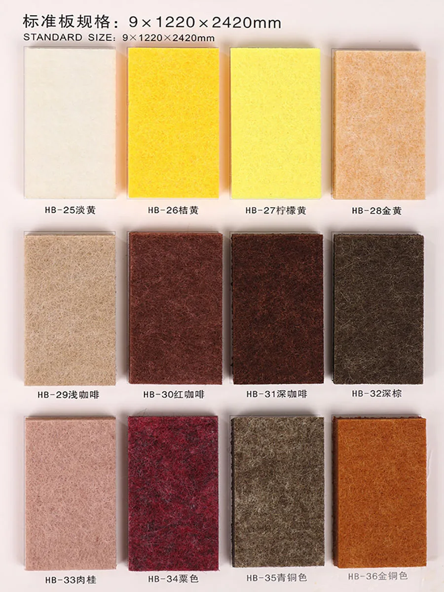 9MM PET Acoustic Felt Panel 100% Polyester Pro-Environment Office Soundproofing Materials for Wall Hanging in AU Market