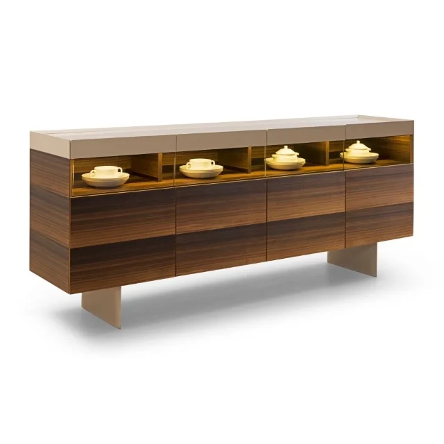 luxury rectangle sideboard buffet modern wooden dining room storage sideboard Living room furniture