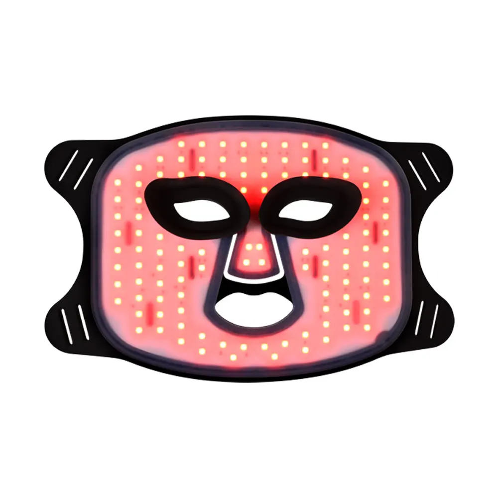 Spot Goods  Face And Neck Red Led Light Therapy  Silicon Face Mask Laser Light Red Light Mask
