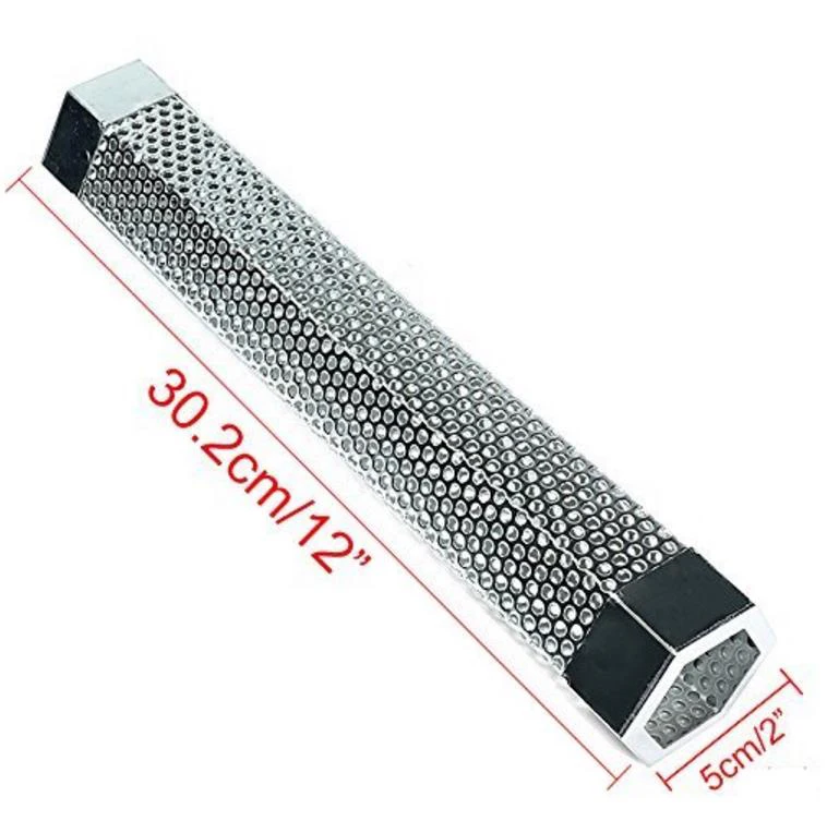 12 inch hexagonal shape AISI 304 BBQ pellet smoker tube