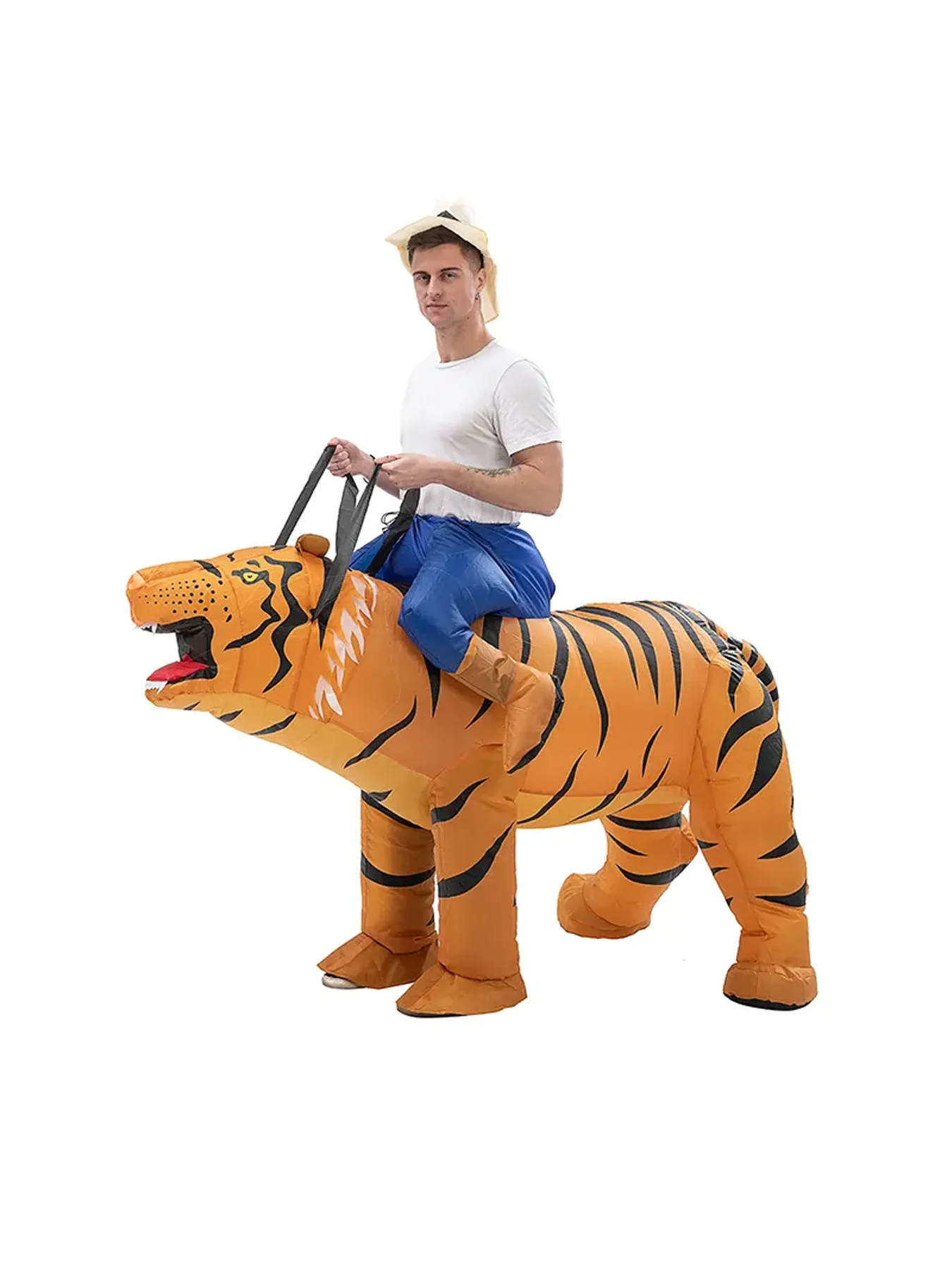New Style halloween Unisex Adults Ride-On Inflatable Tiger costumes for adults party