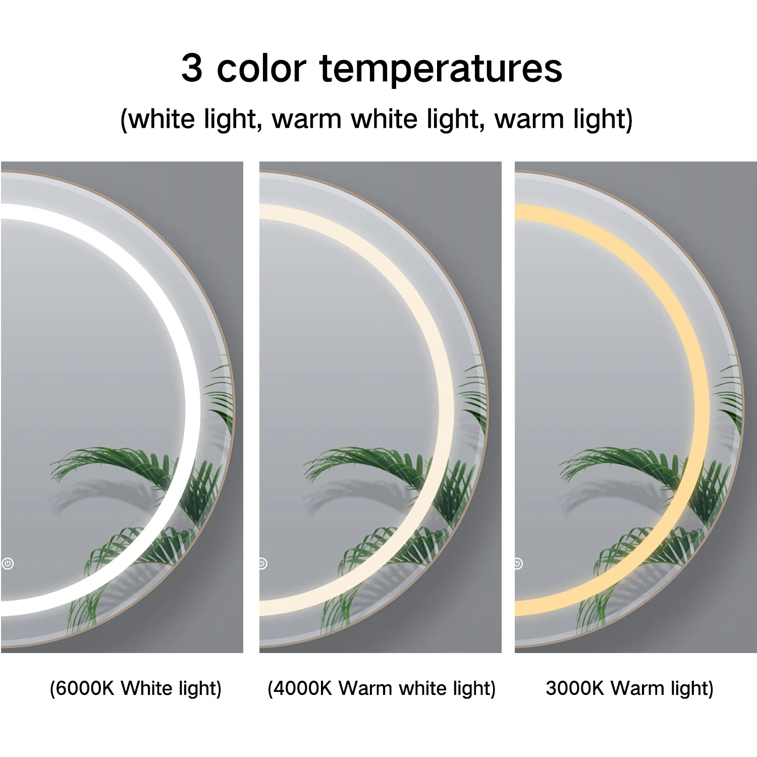 2024 Jitai Circular Luxury Top End Wall Mounted Modern Bathroom Cabinet Mirror