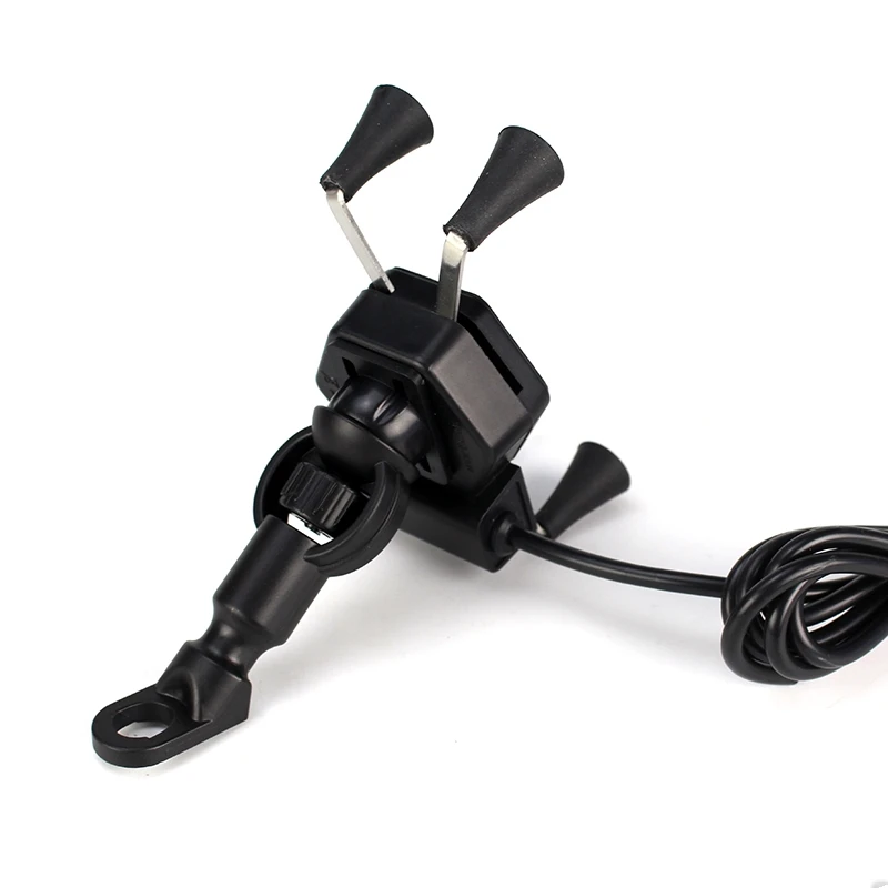 X Grip Motorcycle Phone Holder With Usb Charger Handlebar Bracket