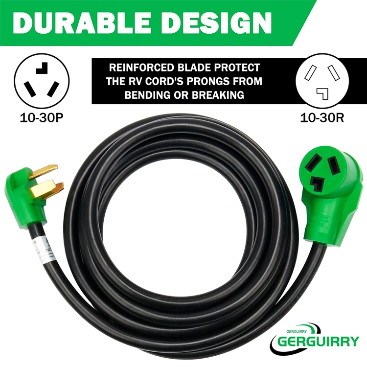 Wholesale Outdoor 25 Feet RV Power Extension Cord with NEMA TT-30P Locking Connector