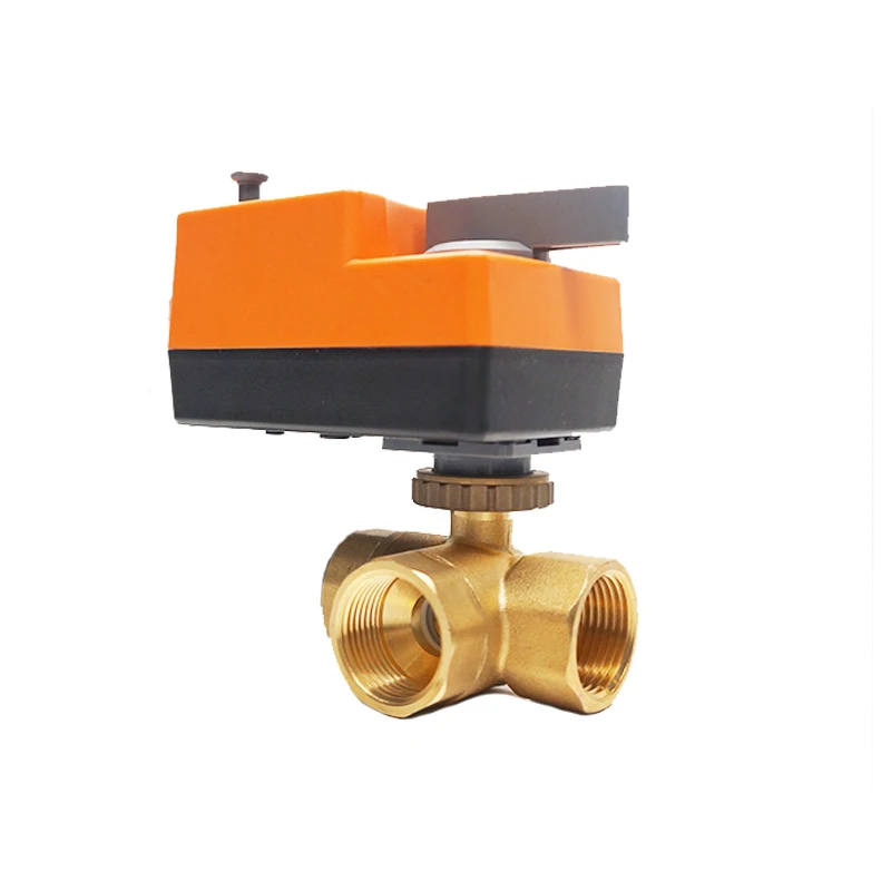 Winvall Fast Running Actuator Ball Valve 24VAC Electric On off Float Control Valves Manual Handle Operated 3 Way Motorized Valve