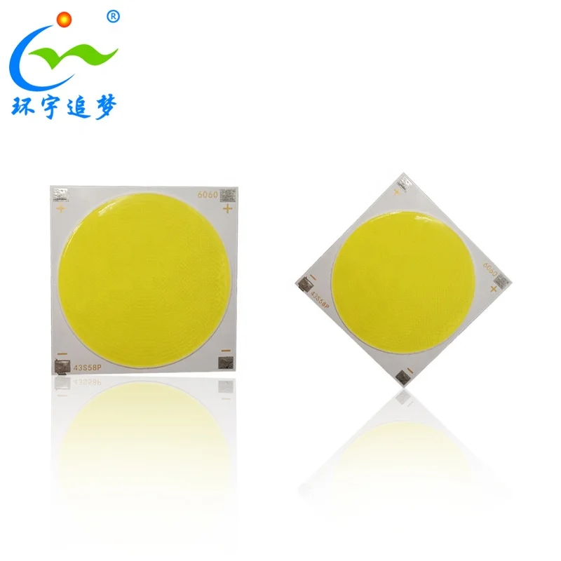 COB LED Chip High Power 1200W Cool White 6000K High CRI Ra90 Ra95  150V 9000mA 60*60 size Hi Power COB LED CHIP