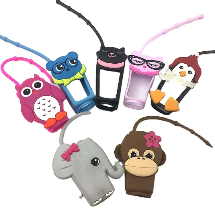 supplier factory Cartoon Animal Silicone Hand Sanitizer Holder 30ml 50ml Silicone Perfume Bottle manufacturer/wholesale