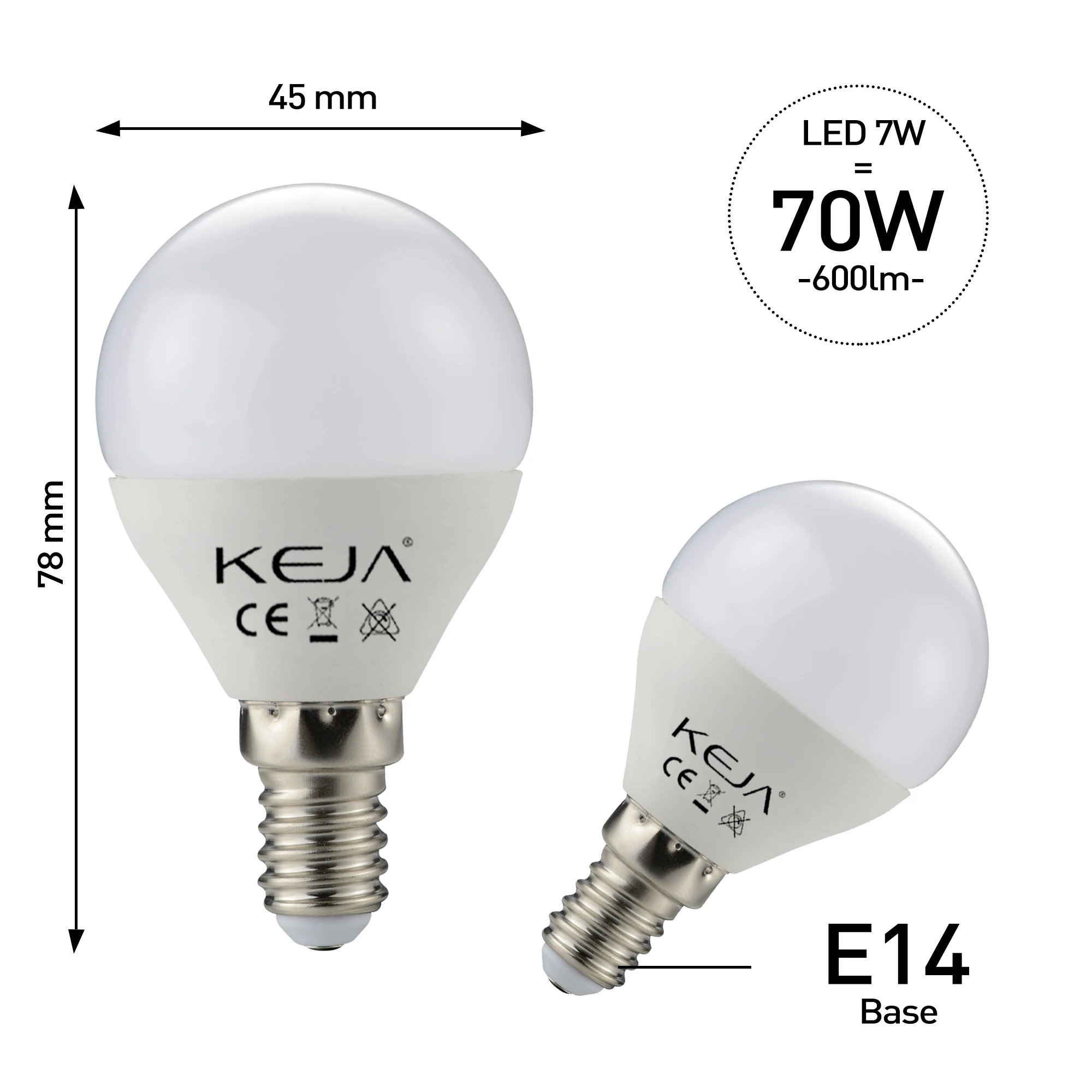 LED G45 E14 7W bulb candle lamp 2700K warm white lamp 600LM Wholesale and retail selling in stock