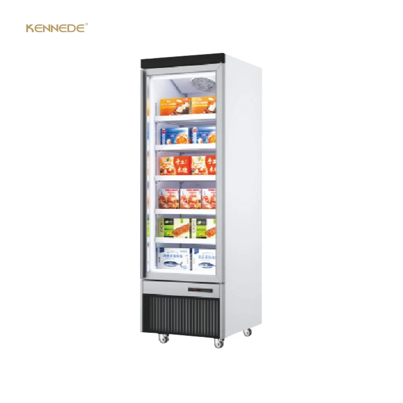 KENNEDE 620D 450L Vertical Commercial Refrigerator Equipment Full Screen Single Door Cryogenic Upright Freezer