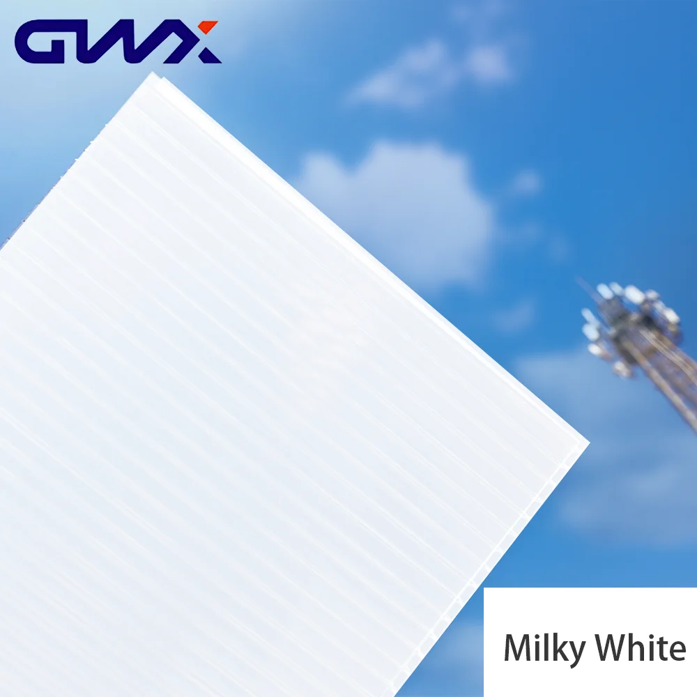 Polycarbonate Polytunnel Double Wall Corrugated Sheets Polycarbonate Sheet Multilayer 30mm Roof Proofing