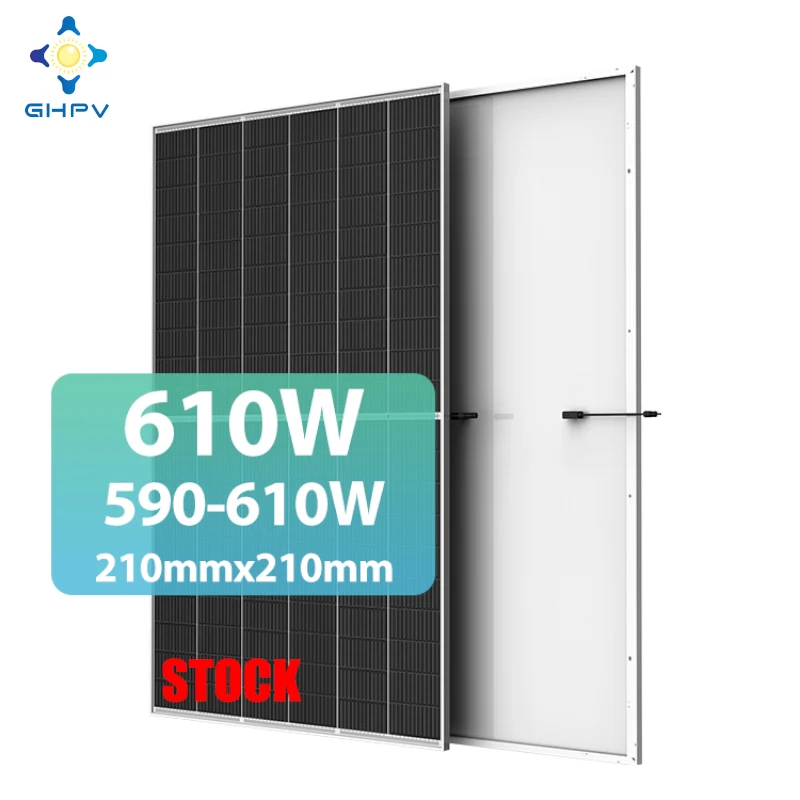 GHPV Solar Panel 550W Monocrystalline 590W 595W 600W 605W 610W 210Mm Module Placa Solar Fotovotaica