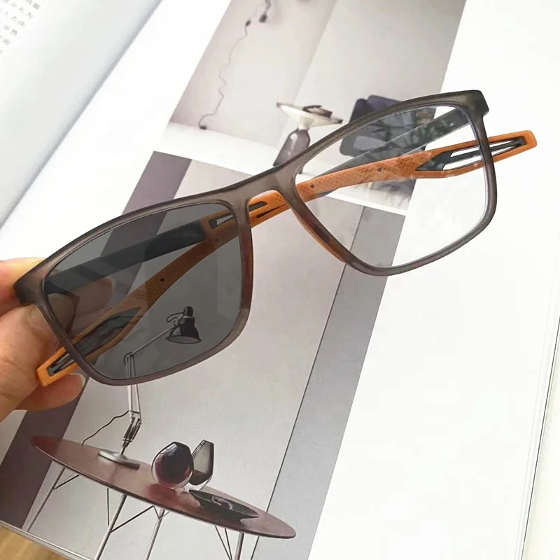 uv400 flexible tr90 black red orange grey square sports UV400 myopia lunettes anti reflet homme  photochromic cycling glasses