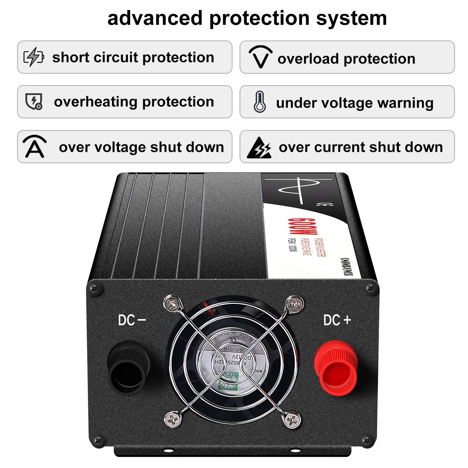 pure sine wave solar power inverter 2000w 12V/24V DC to AC 120V/220V with solar controller with bypass