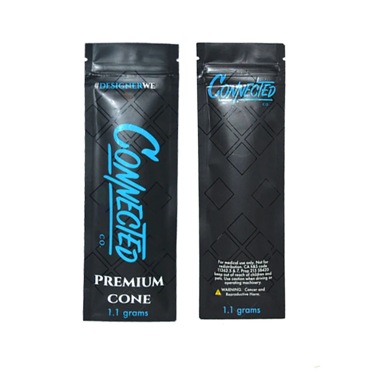 Sealable 1.5g Cartridge Pouch Roll Tube Packaging Soft Touch Zip Plastic Bag Smell Proof Plastic Packaging Mylar Bags